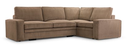 Figline L-shaped corner sofa with sleeping function with container Lincoln 17 corduroy right-hand side