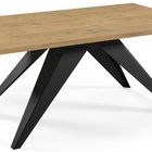 Scalize extendable table 140/200 cm Lancelot Oak with black steel frame