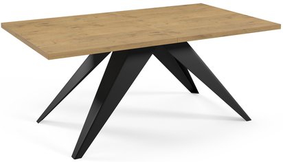 Scalize extendable table 140/200 cm Lancelot Oak with black steel frame