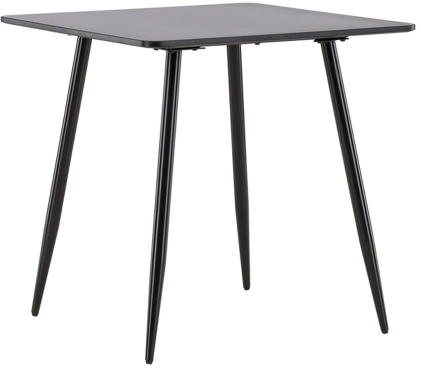 Sidese dining table 75 x 75 cm on steel legs black