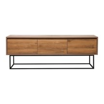 Luppon TV cabinet with drawers 140 cm walnut