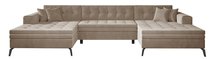 Corner sofa with sleeping function Correly U-shaped (Fabric: Nube 20)