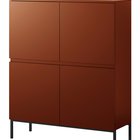 Bemmi high chest of drawers 100 cm Brick red