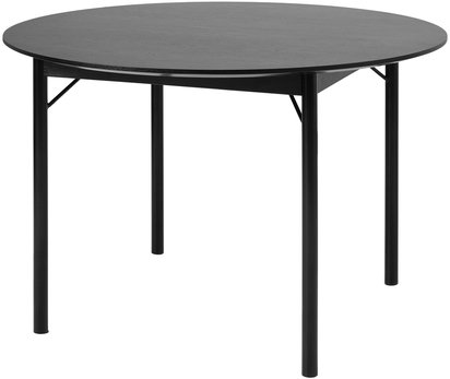 Savona dining table round top 120 cm black