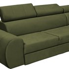 Corner sofa with sleeping function Dulia L-shaped legs black (Fabric: Trinity 27, Side: Right)