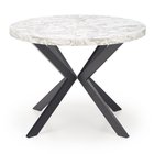 Obereler extendable table 100-250x100 cm white marble/black