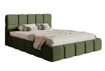 Upholstered bed 140x200 cm Cloudy with container olive Toronto 13