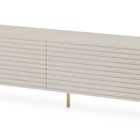 Lammelo TV cabinet, 175 cm, gray beige with golden legs