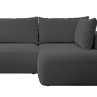 Ovo II L-shaped corner sofa with sleeping function Abriamo 08 with side panel and right-hand boucle container