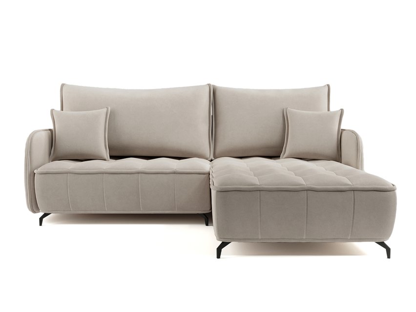 Corner sofa with sleeping function Arandes L-shaped with container Salvador 01 hydrophobic velvet right-hand side