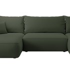 Ovo U-shaped corner sofa with sleeping function with container Castel 39, easy-to-clean velvet, right-hand side