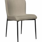 Neul upholstered chair pearl grey corduroy on black legs