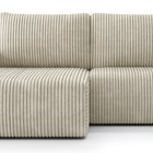 Corner sofa with sleeping function Lelu Tilia 08 L-shaped with a container, thick corduroy, left-hand side