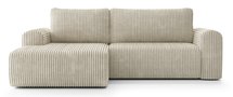 Corner sofa with sleeping function Lelu Tilia 08 L-shaped with a container, thick corduroy, left-hand side