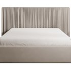Upholstered bed 160x200 cm Toile with storage box and metal frame Opera mouse