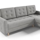 Corner sofa with sleeping function Halvad L-shaped Amon 09 with container hydrophobic velvet universal