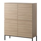 Bemmi high chest of drawers 100 cm Linberg Oak