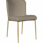 Neul upholstered chair pearl grey corduroy on gold legs