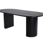 Gratorm dining table 90x200 cm black slats