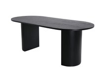 Gratorm dining table 90x200 cm black slats