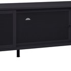 Sonaves TV cabinet 160 cm metal with sliding doors black