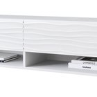 Meuble TV Wander 180 cm blanc avec façade ondulée