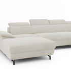 Corner sofa with sleeping function Lambo U-shaped Castel 03 with container, black legs, right-hand side