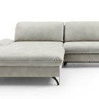 Corner sofa with sleeping function Vitala Castel 80 L-shaped with container, easy-cleaning velvet, left-hand side