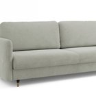 Haria Castel 80 three-seater sofa with storage, gold legs with black band