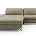 Corner sofa with sleeping function Vitala Castel 15 L-shaped with container, easy-cleaning velvet, left-hand side