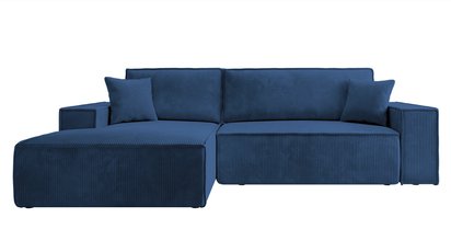 Corner sofa bed Farese New L-shaped with storage (Fabric: Poso 05, Side: Left)