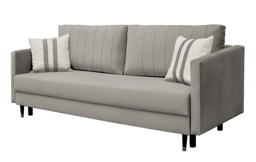 Balabay sofa, three-seater, with storage, black legs (Fabric: Trinity 03)