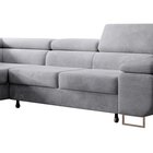 Stevil L-shaped corner sofa with sleeping function with Poso 55 container, left-hand corduroy