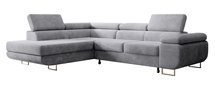 Stevil L-shaped corner sofa with sleeping function with Poso 55 container, left-hand corduroy