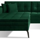 Corner sofa with sleeping function Silphion (Fabric: Monolith 37, Side: Left)