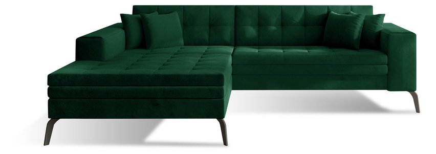 Corner sofa with sleeping function Silphion (Fabric: Monolith 37, Side: Left)