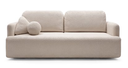 Lambina three-seater sofa with Abriamo 03 boucle container