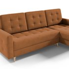 Corner sofa with sleeping function Halvad L-shaped Amon 24 with container hydrophobic velvet universal