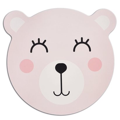 Dozia table mat for children pink teddy bear