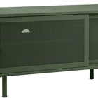 Sonaves TV cabinet 160 cm metal with sliding doors dark green