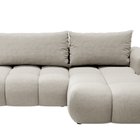 Ombo Storm 85 L-shaped corner sofa with sleeping function with a container in easy-to-clean braided fabric, right-hand side