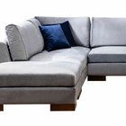 Kouter L-shaped grey corner sofa with left-hand pouf