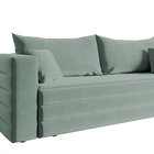 Three-seater sofa Lilla Amon 27 with a container in hydrophobic velor fabric, black legs