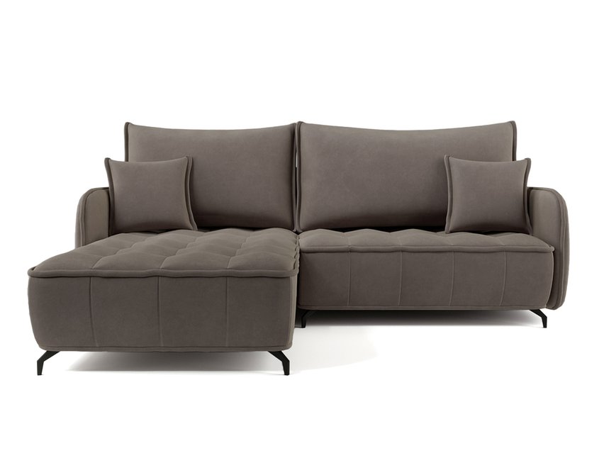 Corner sofa with sleeping function Arandes L-shaped with container Salvador 03 hydrophobic velvet left-hand side