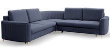 Corner sofa with sleeping function Pantano L-shaped with container (Fabric: Castel 79, Side: Left)