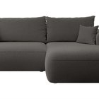 Ovo L-shaped corner sofa with sleeping function with a boucle container