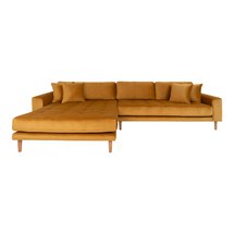 Corner sofa Dagmarri honey velvet left side