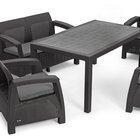 Corfu Fiesta Keter garden set for six people with a graphite table