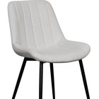 Roploy upholstered chair in light beige velvet