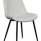 Chaise rembourrée Roploy en velours beige clair